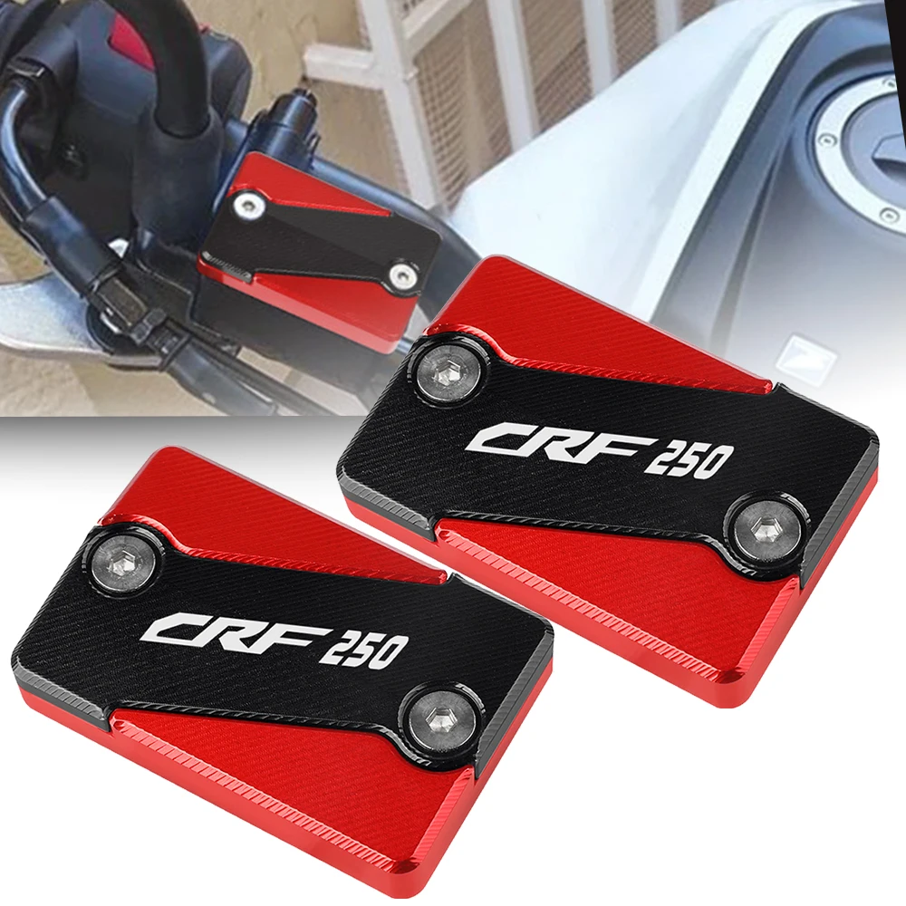 

CNC Aluminum Motorcycle For Honda CRF250 RALLY 2017 2018 2019 CBF 250 L/M with logo Front Rear Brake Fluid Reservoir Cap Cover