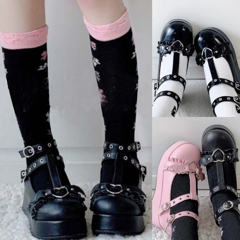 Женские туфли на танкетке туфли-лодочки с пряжкой и летучая мышь | Тематическая