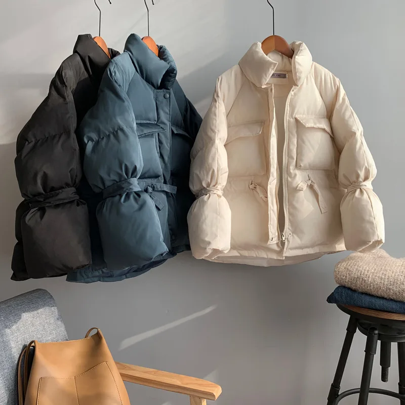 Winter Clothes Women Korean Style New Warm Padded Puffer Jacket Coat Casual Beige Women's Parkas Black Ropa Mujer Invierno 2020