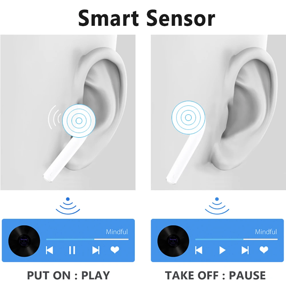 I9000 tws 1:1 Smart sensor 8D Bass Pop Up Беспроводная зарядка Bluetooth наушники 8D Super Bass pk W1 i200 i2000 i5000