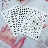 star and moon pattern nail art sticker self adhesive transfer decal 3d slider diy tips nail art decoration manicure package