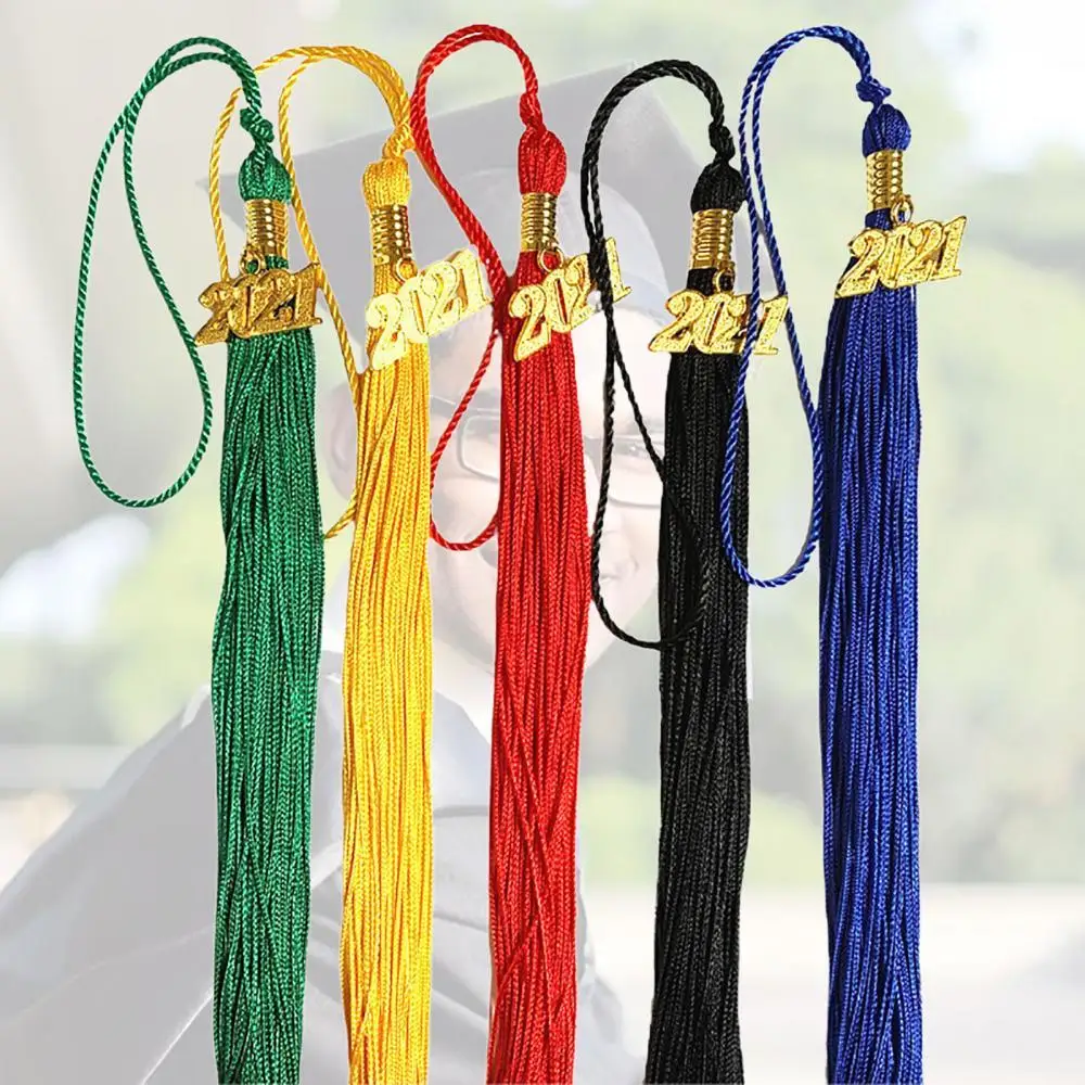 

2Pcs Cap Silk Tassel Fringe brush Sewing accessories tassel fringe Trim tassel pendant for curtains jewelry for Graduation