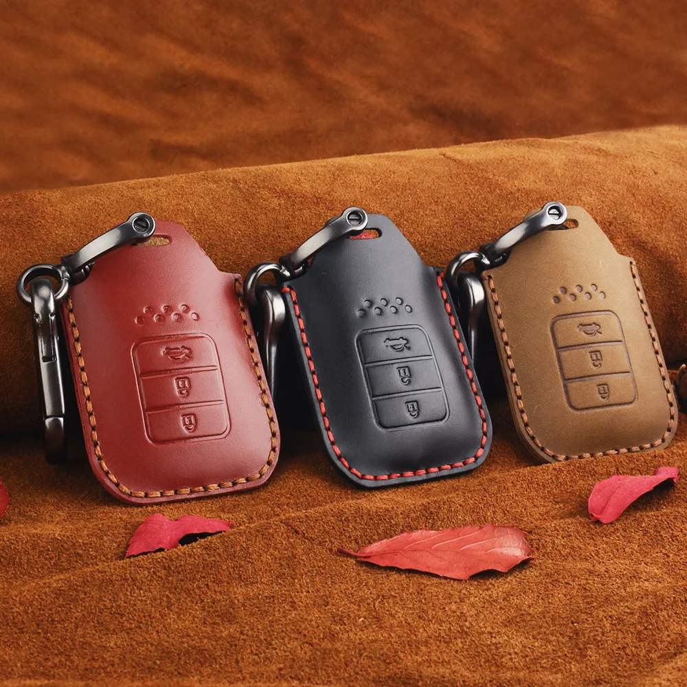 Чехол KEYYOU 3 BT из натуральной кожи с дистанционным управлением для Honda Civic Accord Pilot CRV