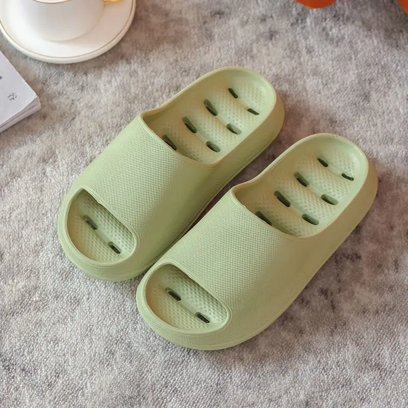 

Men And Women Couple Thicken Summer Slippers fashion Female Solid Color Home Indoor Shoes Serrated Edge Breathable Flip Flops