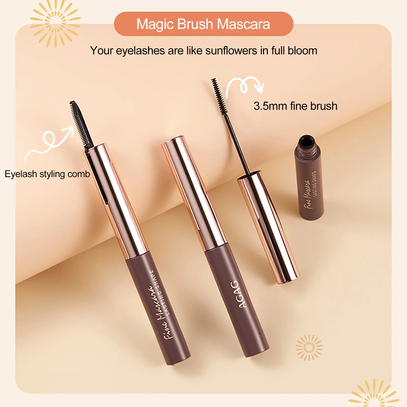

One Brush Two Combs Magic Brush Fine Mascara Novel Two-in-one Brush Head 6ML Volume Express Cosmetics Makeup Extension Colossal