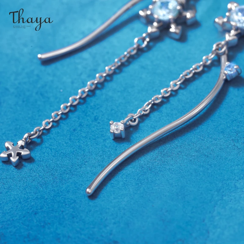 Женские серьги-гвоздики Thaya Design серебряные Платиновые высокого качества |