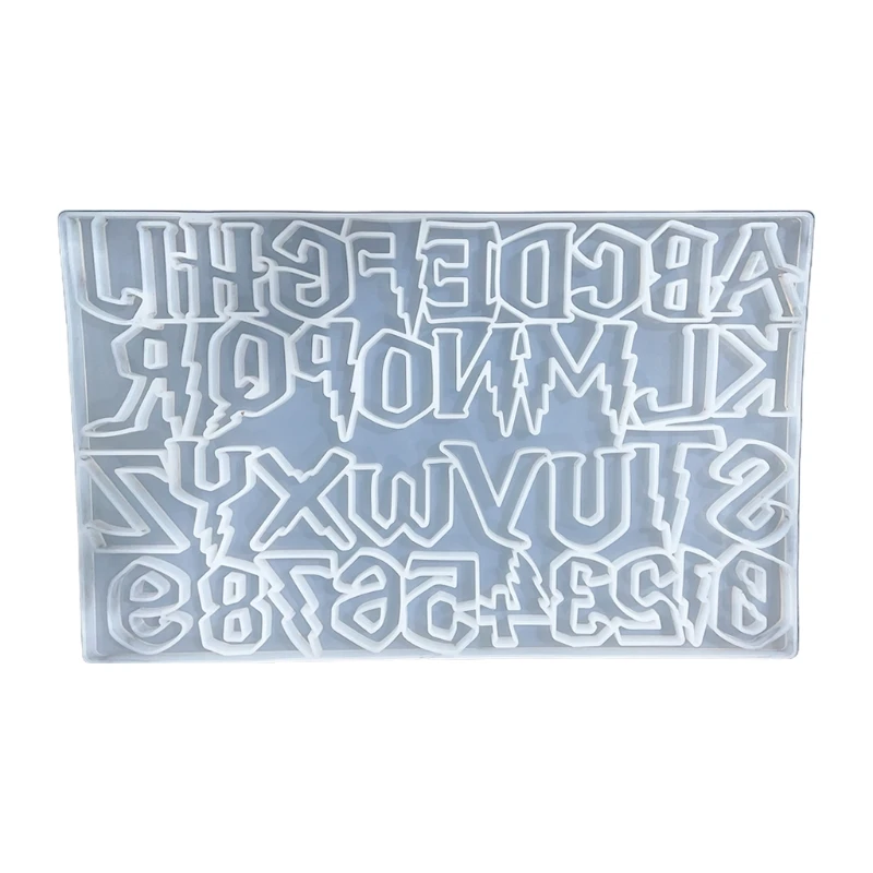 

Letters and Numbers Keychain Epoxy Resin Mold with Hole Keyring Pendant Mold