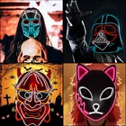 Светящаяся неоновая светодиодная маска нового типа на Хэллоуин