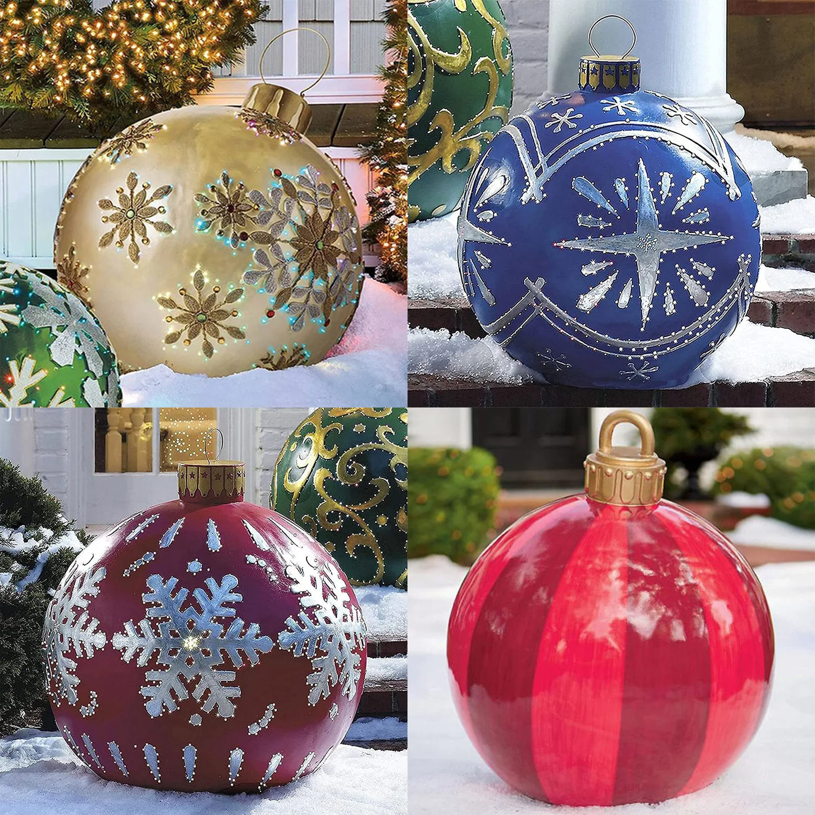

60cm Christmas Balls Xmas Atmosphere Ball Giant Christmas Tree Decorations Outdoor Decorations Outdoor PVC Inflatable Toys