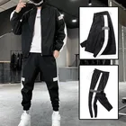 Мужской спортивный костюм YAPU, спортивный костюм из двух предметов, кофта и штаны, Азиатские размеры, весна-осень 2021