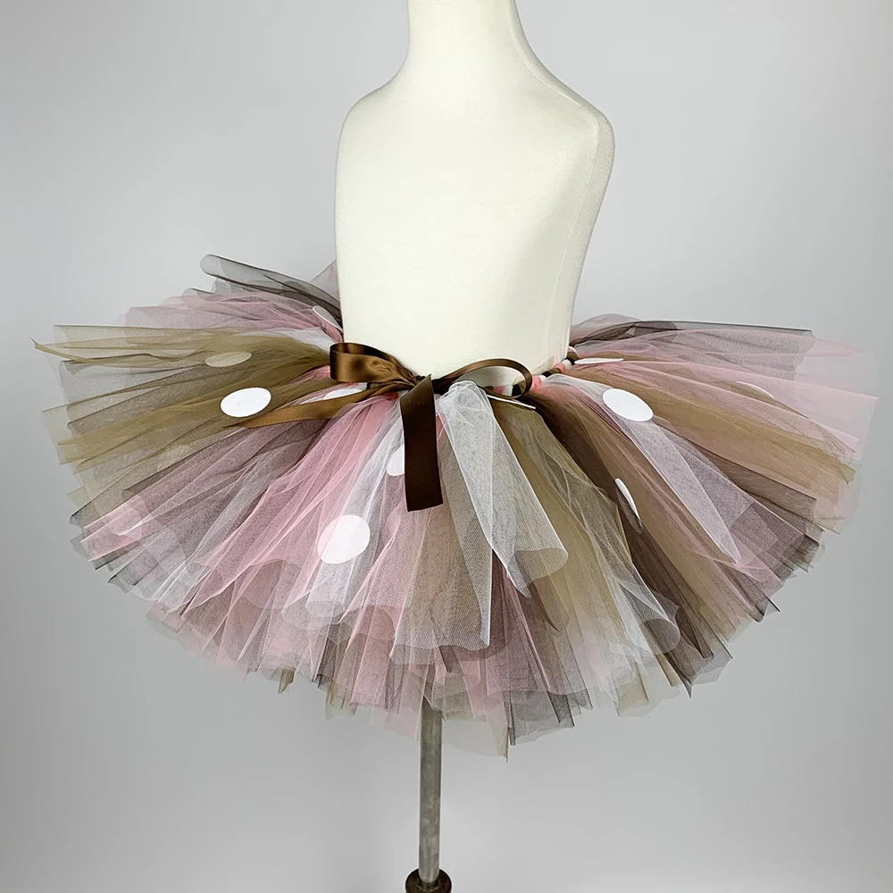 Юбка пачка с оленем для девочек повязкой на голову пышная юбка дня рождения