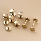 Заклепки-гвоздики для фотоальбома, однотонные латунные винты Чикаго, 10 мм, крепеж-штифты для рукоделия для ремня, бумажника, 10 шт.
