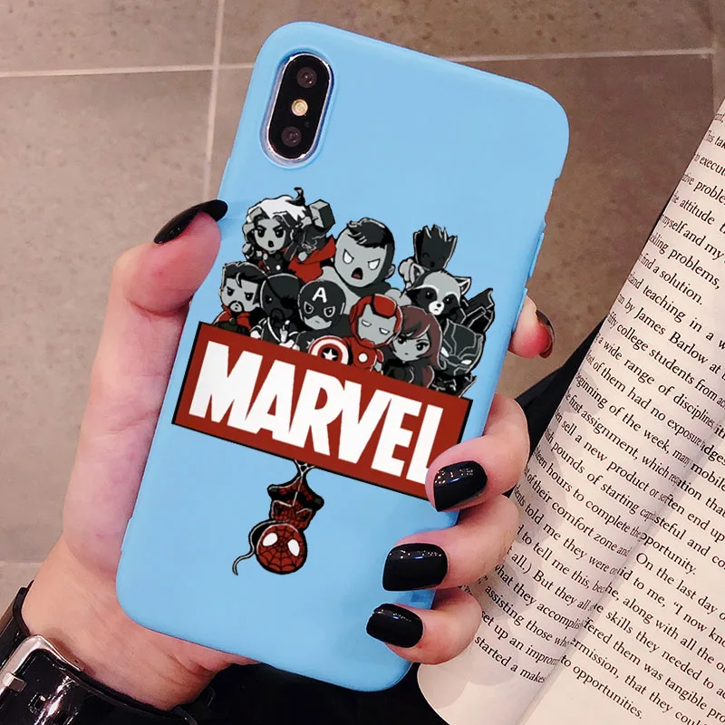Чехол для телефона XiaoMi RedMi Note 8 7 6 5 K20 Pro Человек-паук Marvel матовый Силиконовый чехол s мягкая задняя крышка - Цвет: P3Blue