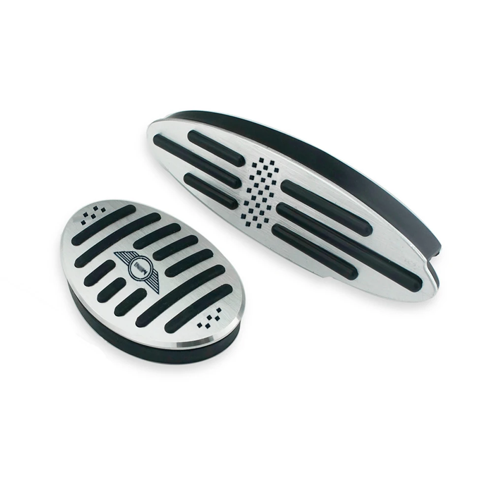 Для MINI Cooper R50 R52 R53 R55 R56 R57 R58 R59 R60 R61 F54 F55 F56 F57 F60 MINI Countryman, MINI Clubman, подставка для ног, для езды на велосипеде Стикеры крышка - Название цвета: 2PCS Checker