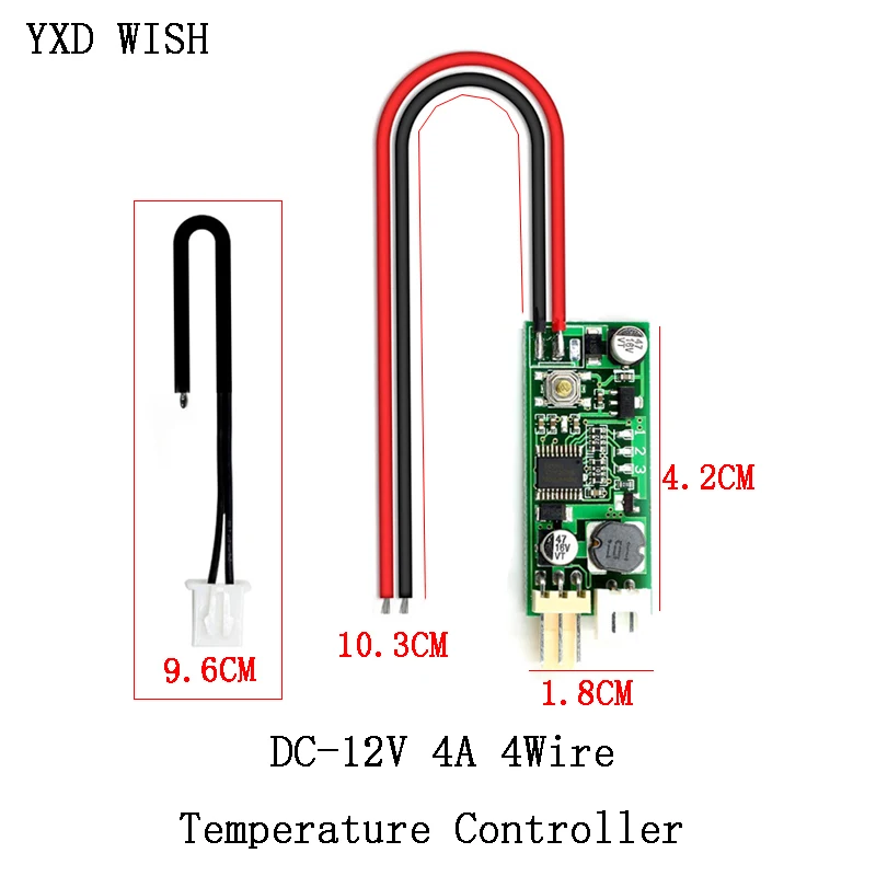 ШИМ контроллер температуры постоянного тока 12 В бортовой вентилятор регулятор