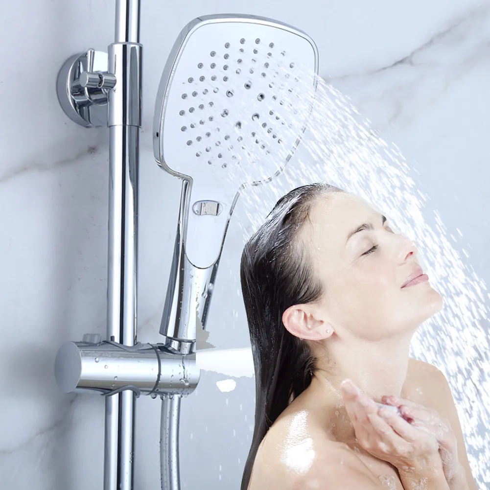 

Water Saving Durable Spray Modern With Control Button Bathroom ABS Home Handheld Shower Head Hotel Easy Install 3 Modes