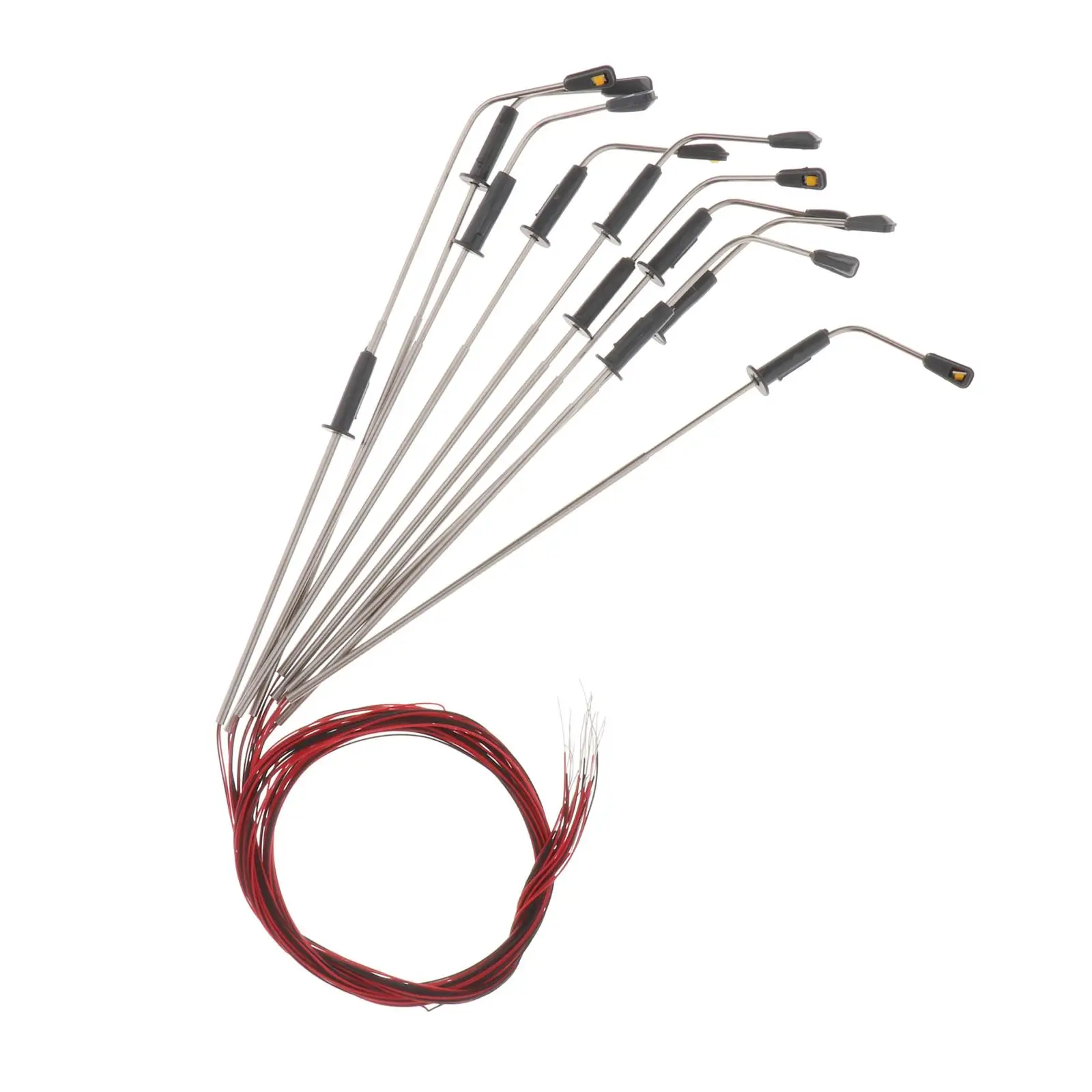 

10 шт Мини Миниатюрные модели железнодорожного Досуг светодиодный светильник пейзаж фонарный столб 1:100 Масштаб