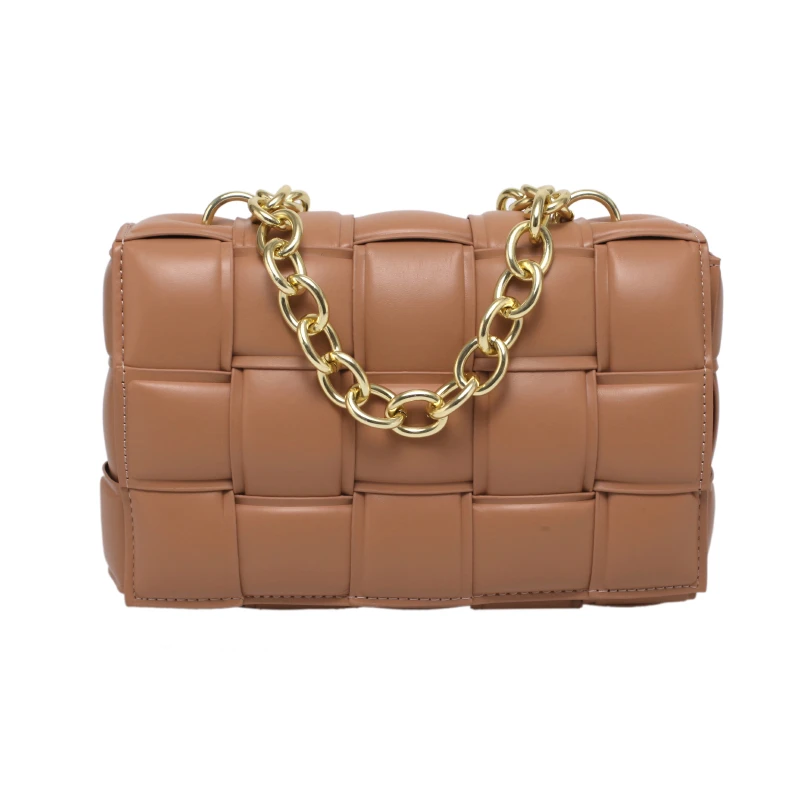 

Soft Leather Woven Bag Luxury Brand Women Handbag Flap Thick Metal Chain Crossbody Bags Brand Women Shoulder Bag Female Clutches