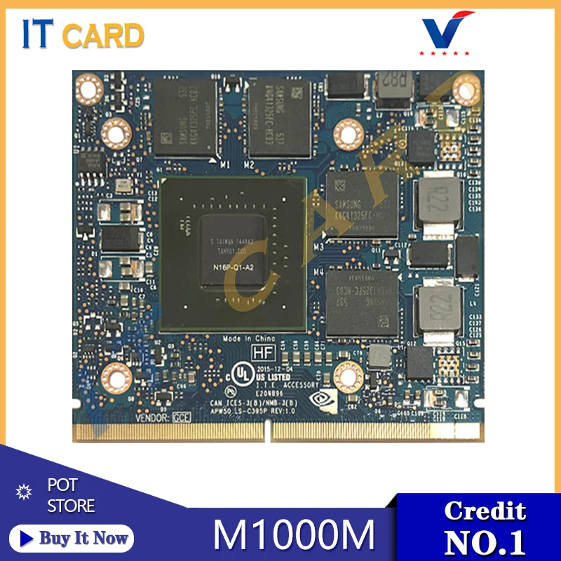

Quadro M1000M M1000 GDDR5 2GB Video Graphics Card N16P-Q1-A2 With X-Bracket For HP ZBook15 17 G3 Test OK
