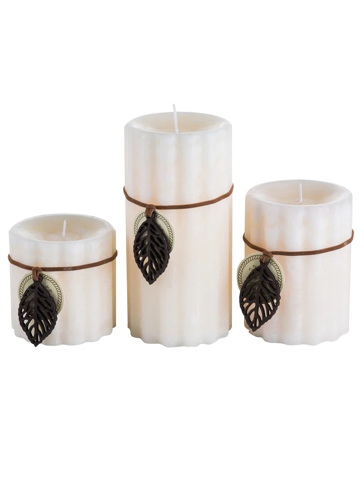 

Aromatherapy Candle Smoke-Free Fragrance Pillar Decoration Scented Candles Romantic Wedding Party Velas Decorativas Home Decor