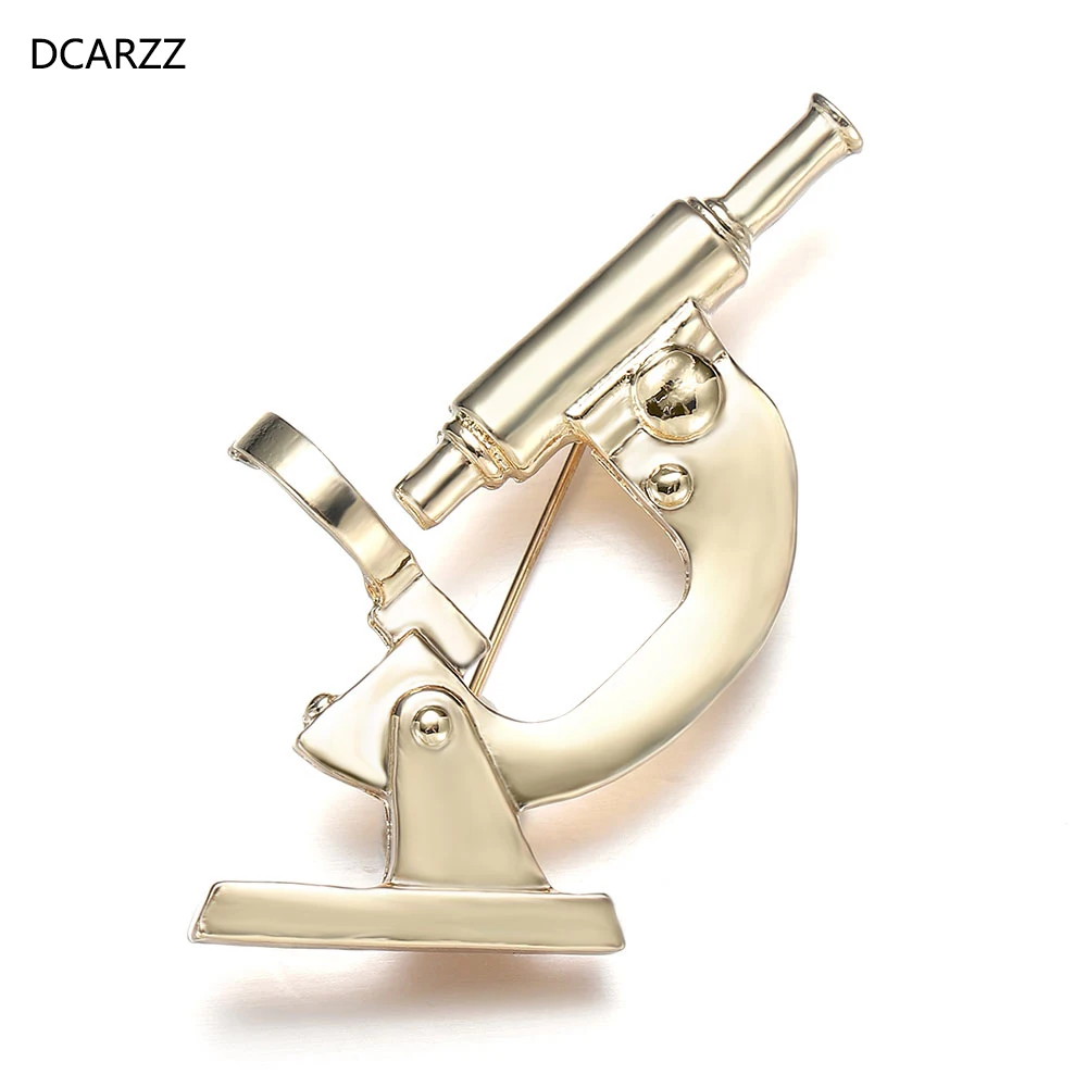 

DCARZZ Microscope Pins Brooches Doctor Nurse Medical Pins Metal Trendy Jewelry Party Custom Romatic Brooch for Women Gift
