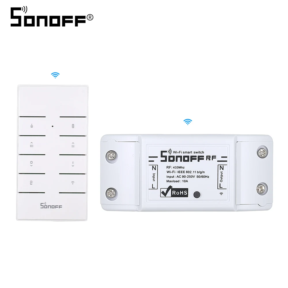 RF with Rm433 ITEAD SONOFF RF/RFR3 R3 мост 433 wifi беспроводной умный переключатель с дистанционным управлением 433 МГц Поддержка DIY Google Home Automation Alexa - Комплект: RF with Rm433