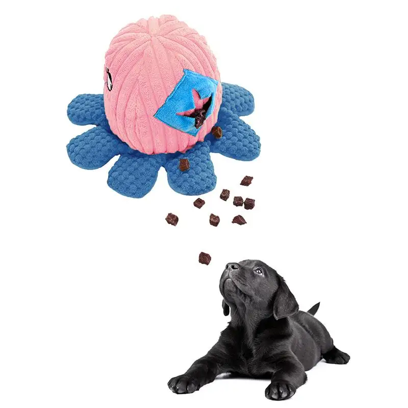 Игрушка пищалка для собак милая плюшевая игрушка Осьминог в форме кота