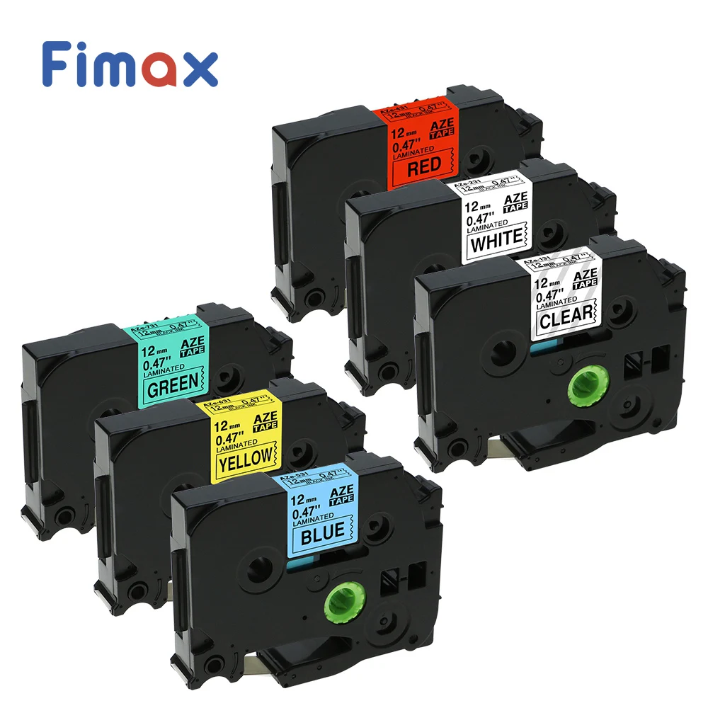 Fimax TZe-231 tze231 смешанный цвет Совместимость для Brother P-touch производители этикеток TZe231 Tze335 TZ431 Tze334 Tze431 Tze131 Tze631
