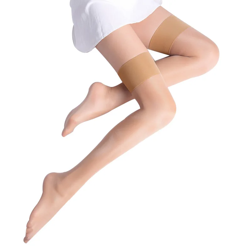 

Europe and The United States 12D Silicone Non-slip Wide-edge Sexy Ultra-thin Transparentover-the-knee Thigh Ladies Highstockings