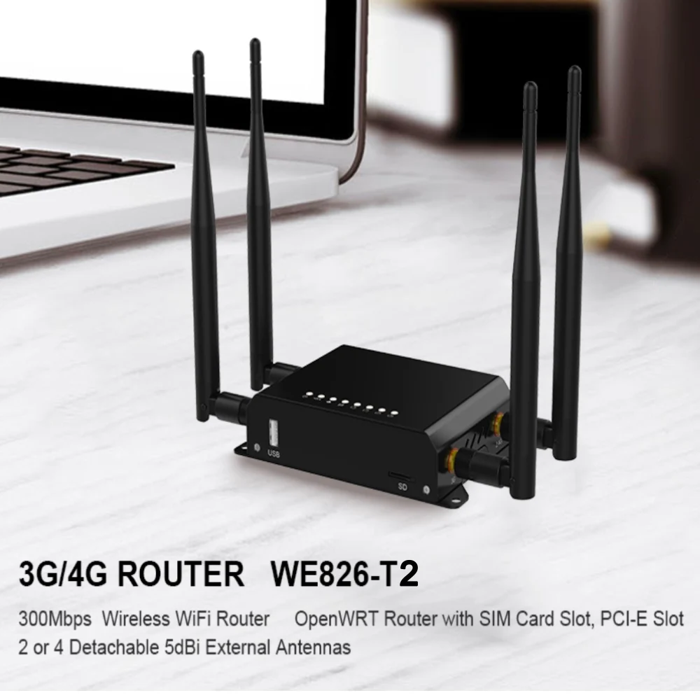 WE826-T2 3G 4G порт с возможностью точки доступа Lte Wifi роутер Wan/Lan 4 Внешние антенны