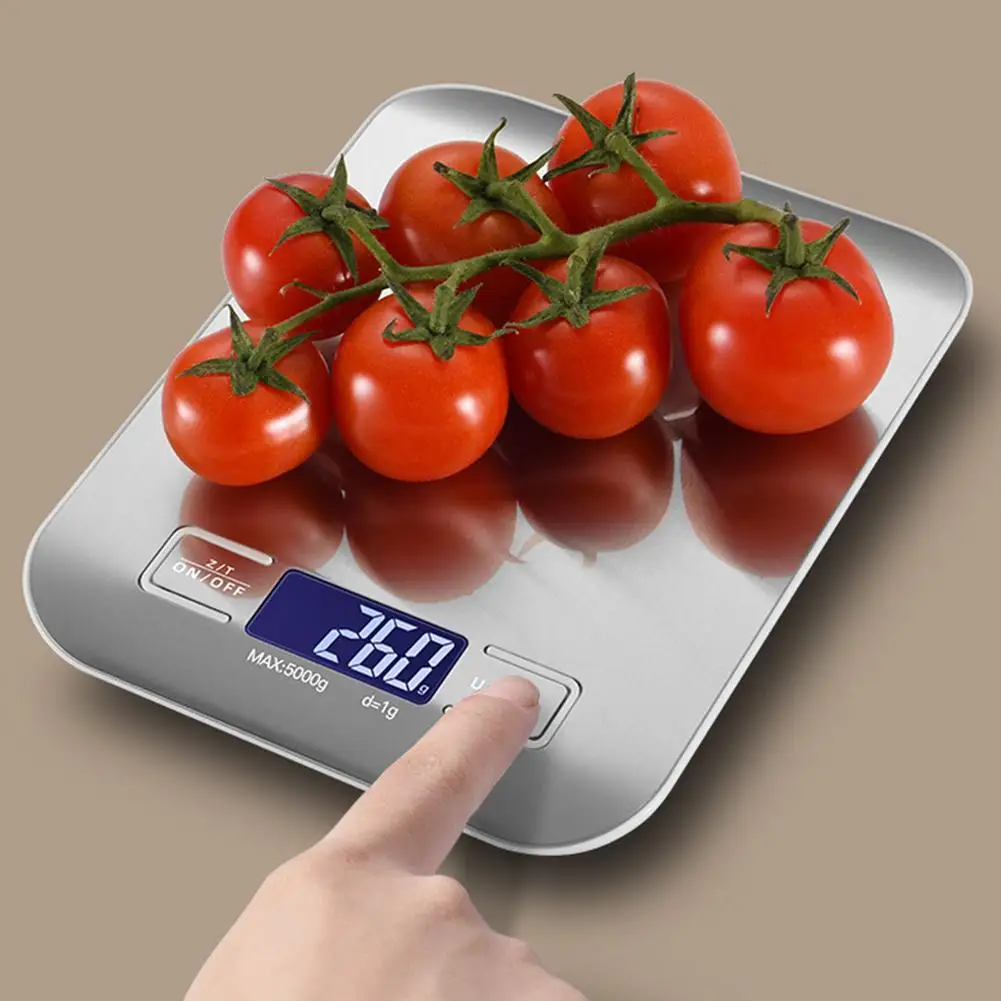 

Kitchen Scale LCD Precision Electronic Scales Flat Stainless Steel Electronic Baking Scale Food Measure Balance Measuring Tool