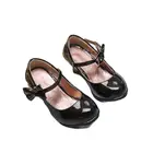 Туфли на высоком каблуке для детей 3, 4, 5, 6, 7, 8, 9, 11 лет, детские кожаные туфли с бантом, элегантные весенние туфли принцессы для школьных танцев, 2021