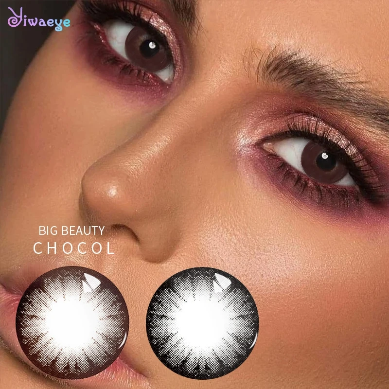 Контактные линзы мягкие цвет черный и шоколадный диаметр 14 5 мм 1 пара | Красота