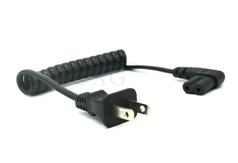 JP US NEMA 1 15P 2PIN разъем для IEC320 C7 AC короткий портативный шнур 2 зубец угловой 20 см PU