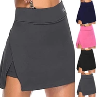women summer irregular split high waist elastic skirt running tennis golf gym breathable comfortable new clothes