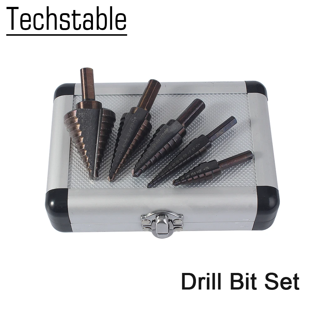 Набор ступенчатых Сверл из быстрорежущей стали и кобальта 5 шт. 50 размеров