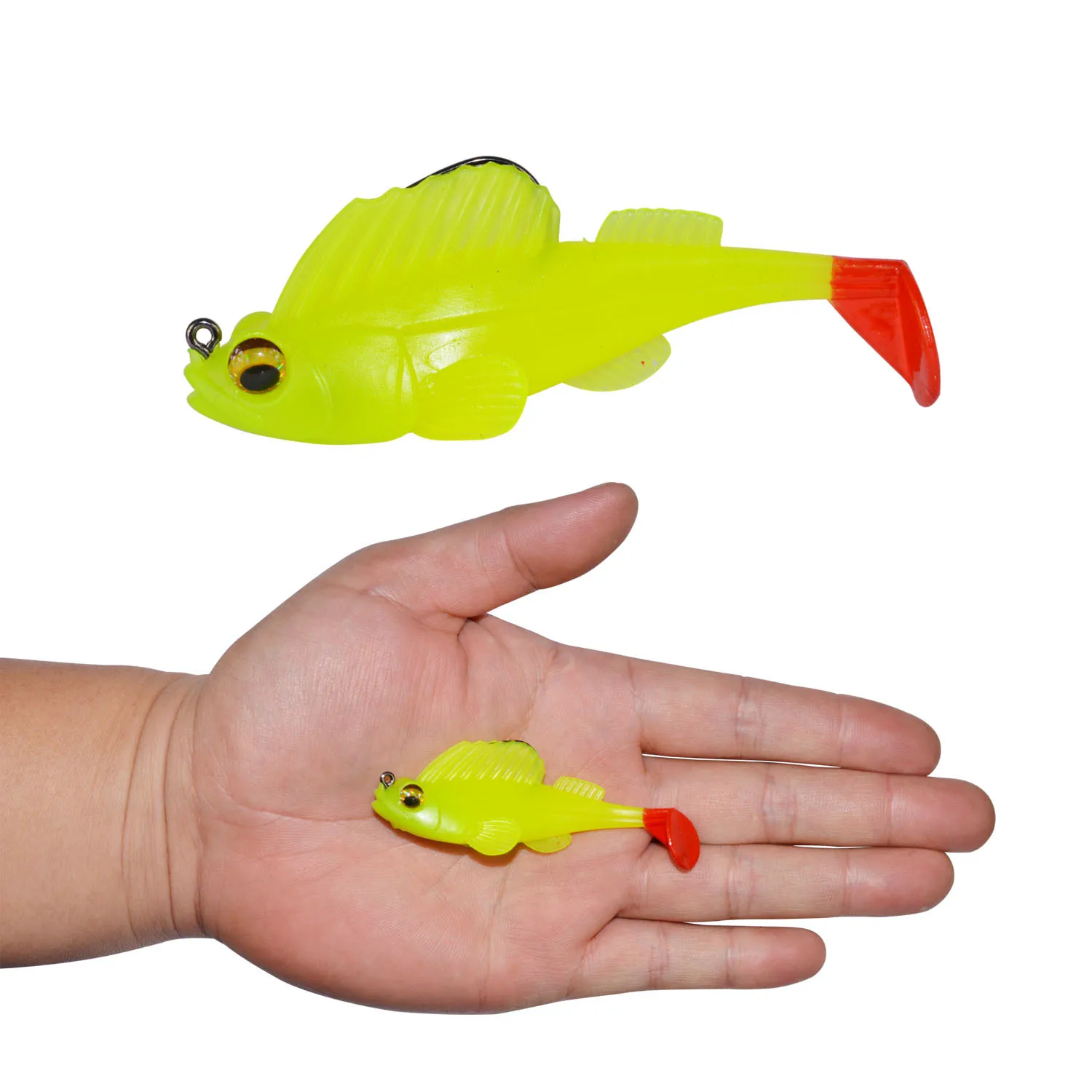 75 мм мягкие приманки Shad Мягкая приманка для рыбалки на щуку светящаяся кошачья