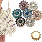 10 шт. 16 мм Стразы Снежинка кабошон винтажные пуговицы для одежды плоская задняя обшивка жемчужная Пряжка сделай сам Ремесло Одежда Швейные Инструменты