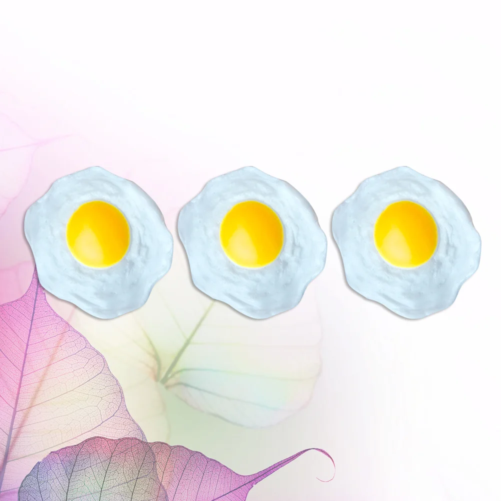 

3pcs TPR Decompression Plaything Fried Egg Shape Design for Kids Adults