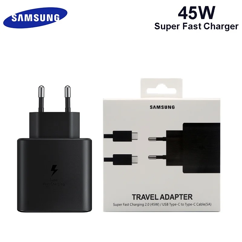

Original Fast Charger 45W Quick Adapter Type C Cable For Samsung GALAXY Note 20 2110+ S10 S10E S20Plus S20 Ultra A90 A80