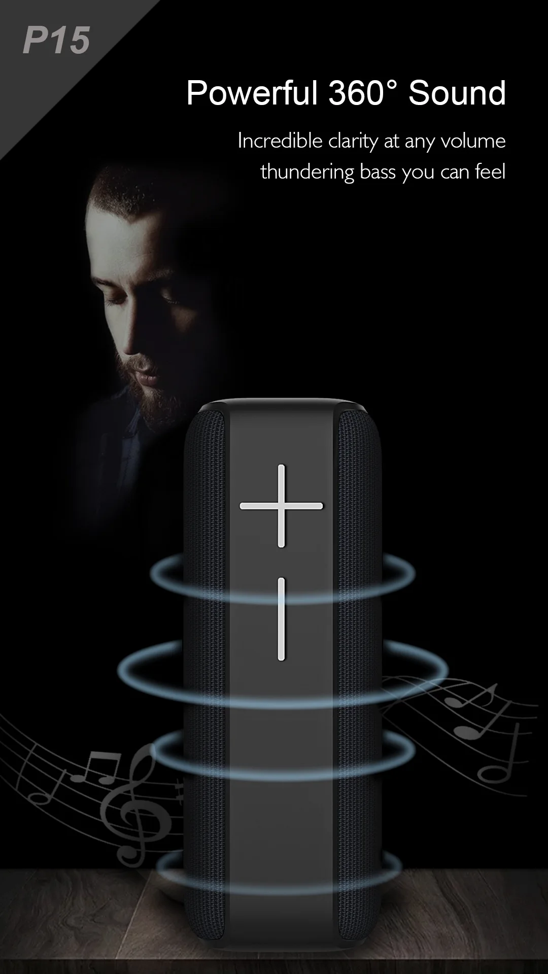 

Wireless Bluetooth speaker portable sound column outdoor sports waterproof subwoofer with FM radio music system center