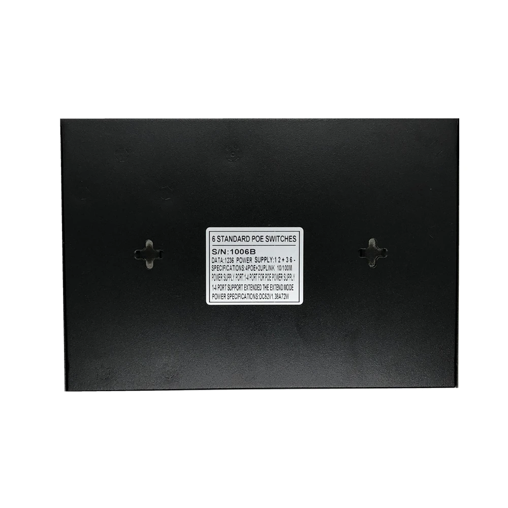 10/100 Mbps 4+2 Ports POE Gigabit Switch Active Fast With Internal Power 52V For IP Cameras Security Monitor | Безопасность и