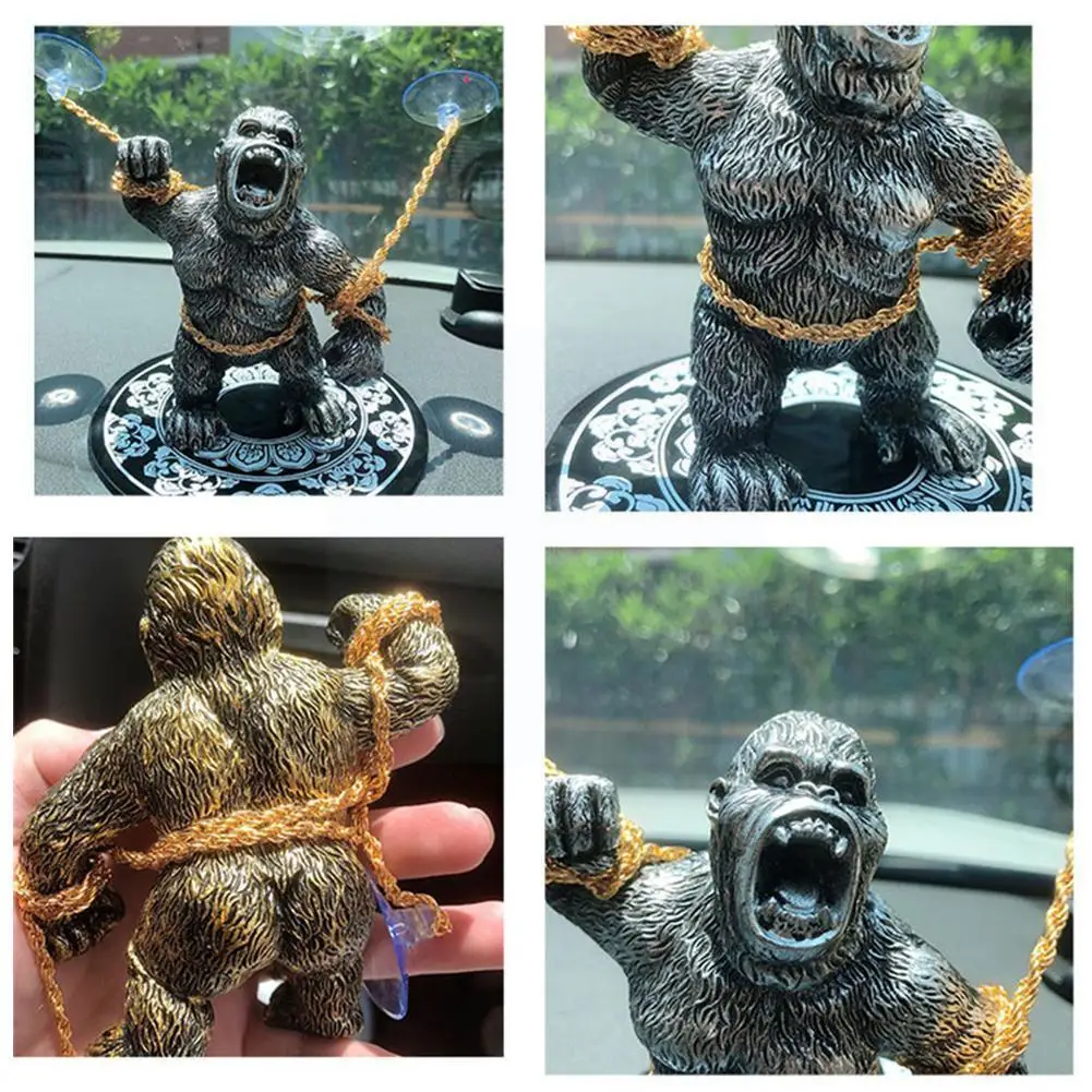 

Car Interior Decoration King Kong Gorilla Car Center Goods Interior Decoration Console Personality Accessories Decoration C D6A3