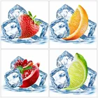 Алмазная картина сделай сам HUACAN 5D, фрукты, клубника, вышивка крестиком, алмазная вышивка, ледяная мозаика, Настенный декор, подарок ручной работы