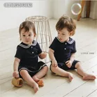 Одежда для новорожденных, морской моряк, костюм для младенцев, брата, сестры, подходящая одежда, комбинезон для маленьких мальчиков, комбинезон для младенцев, комбинезон для девочек