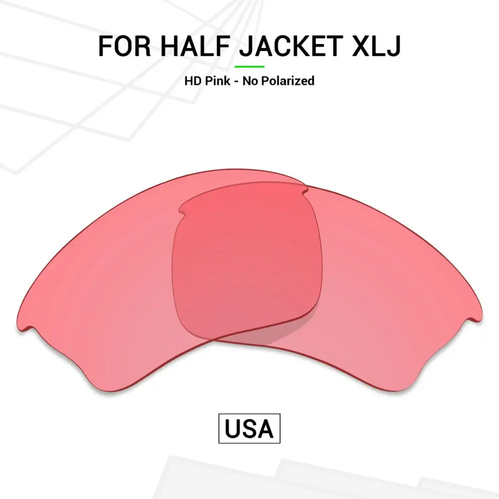 

Mryok Polycarbonate Replacement Lenses (from USA) for Oakley Half Jacket XLJ Sunglasses HD Pink