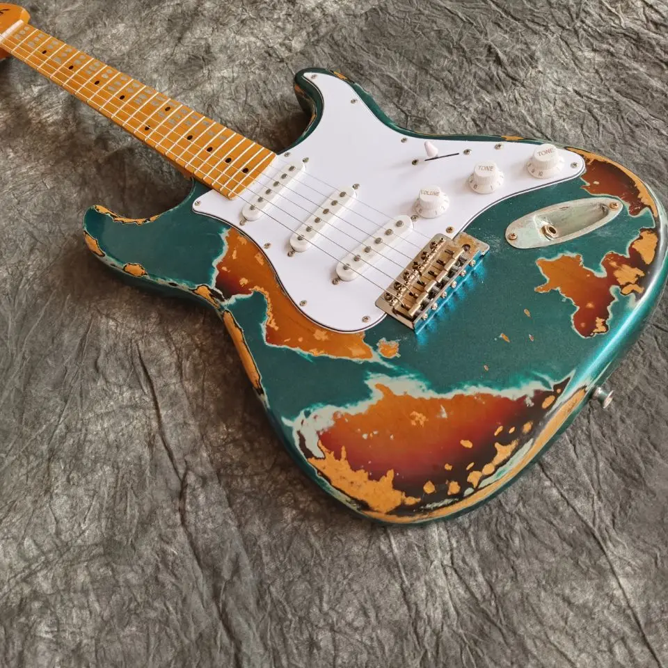 Новый стиль. Синий цвет мощи электрогитара высокое качество Звукосниматели