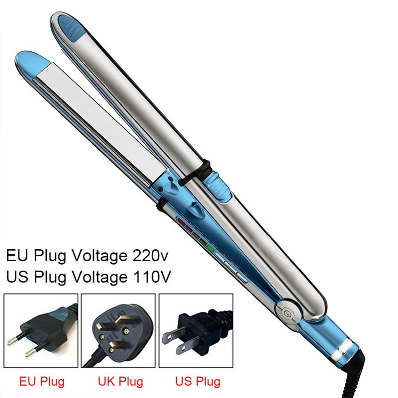 

Max 465F Pro Titanium Floating Plate Flat Iron Hair Straightener Professional Fast Electric Hair Straightening Metal Housing