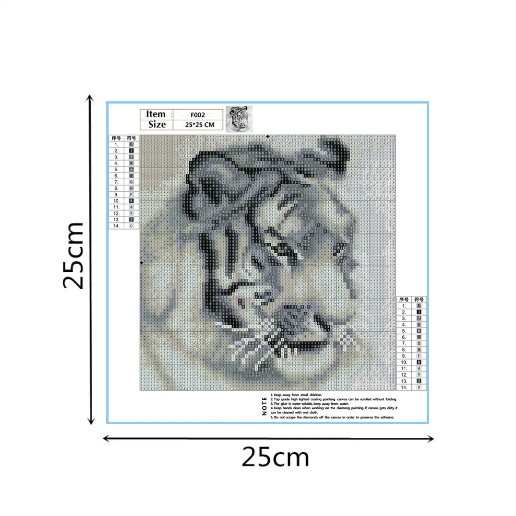 Алмазная вышивка с животными 5D DIY бриллиантовый рисунок Рождество wihte tiger Cross Stitch