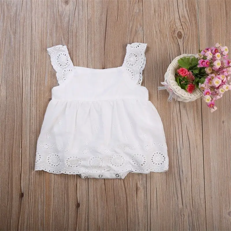 

Pudcoco Newborn Toddler Baby Girls Clothes Lace Sleeveless Romper Dress Jumpsuit Outfits Casual Baby Summer Clothing